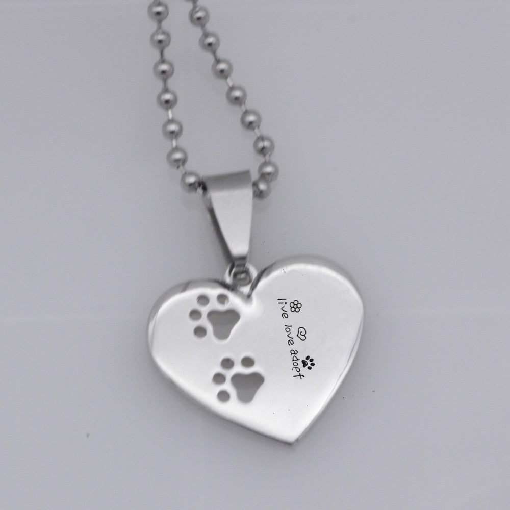 Dog Paw Print Charms Necklace