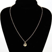 Load image into Gallery viewer, Dog  Paw Footprint Gold Animal Pendant Necklaces